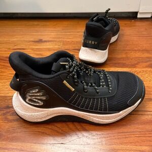 Under Armour Curry Unisex Basketball Shoes Black Gold M10 W11.5 Sneakers